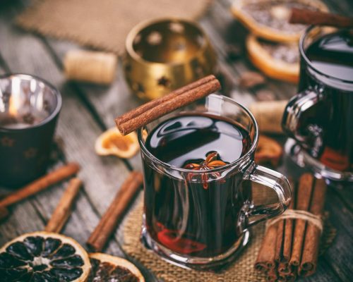 Hot mulled wine